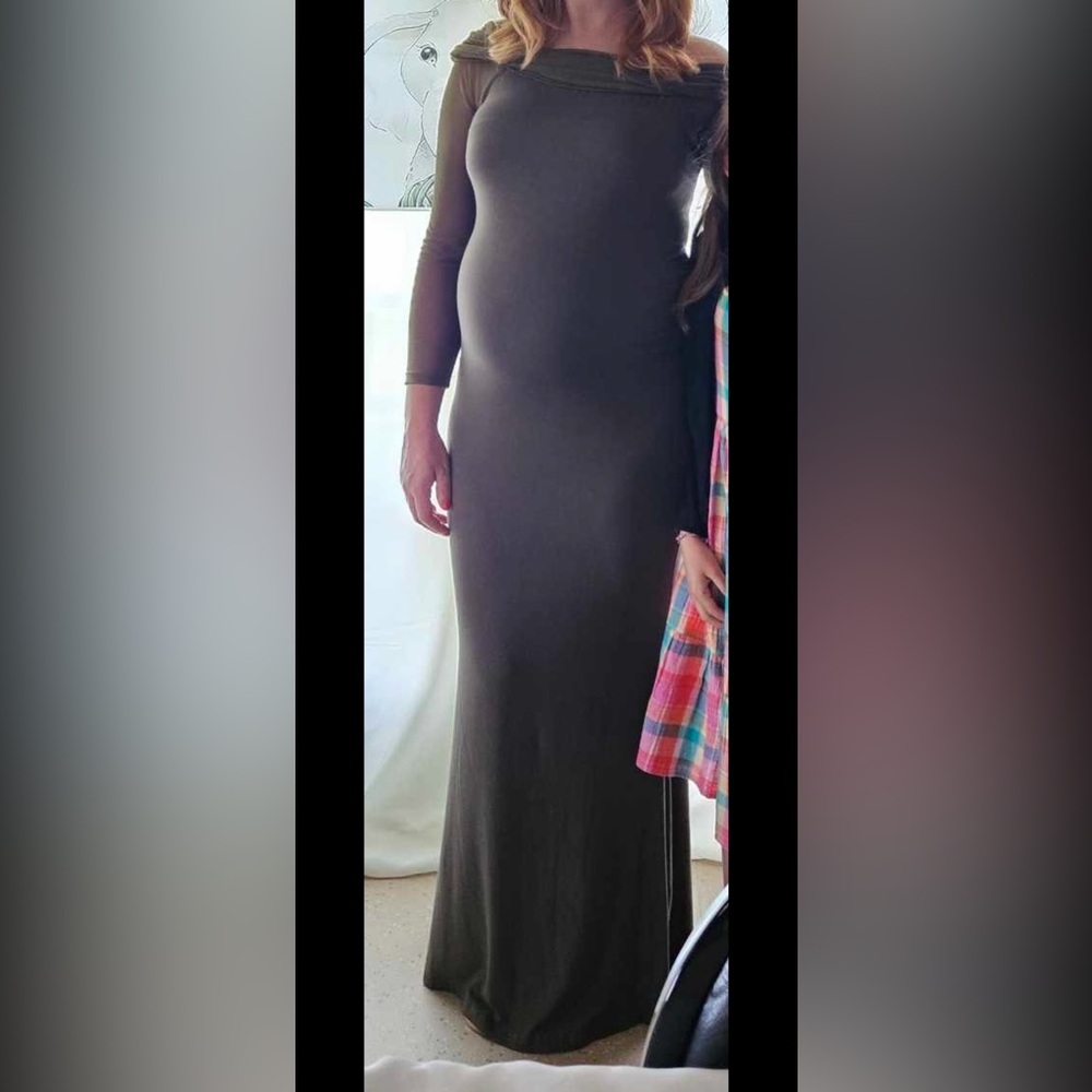 Women’s dark green maternity dress